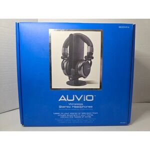 Auvio Wireless Stereo Headphones 900MHz w Base Dock Model 33-281